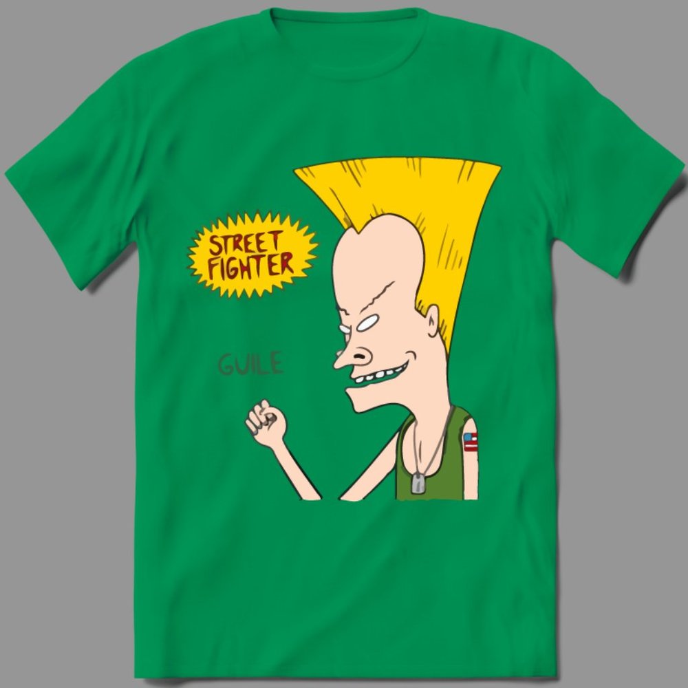GUILE VIDEO GAME CARTOON MASHUP SHIRT